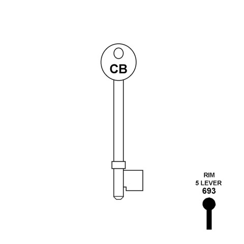 Union 5 Lever Rim SKS 346L
