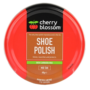 Cherry Blossom Shoe Polish 50ml/40g Tin Mid Tan - Charles Birch Ltd