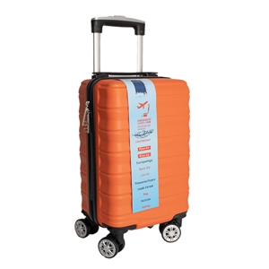 Compact Carry on Travel Cabin Suitcase, Orange 40cm x 25cm x20cm