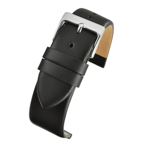 Birch Deluxe Range Matt Calf Leather Watch Straps Black 6mm