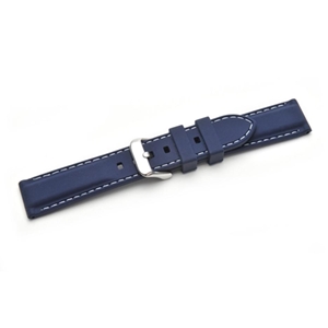 Birch Silicone Watch Straps White Stitch Blue 20mm